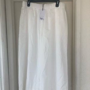 Ivory White Wide Leg Dress Pants